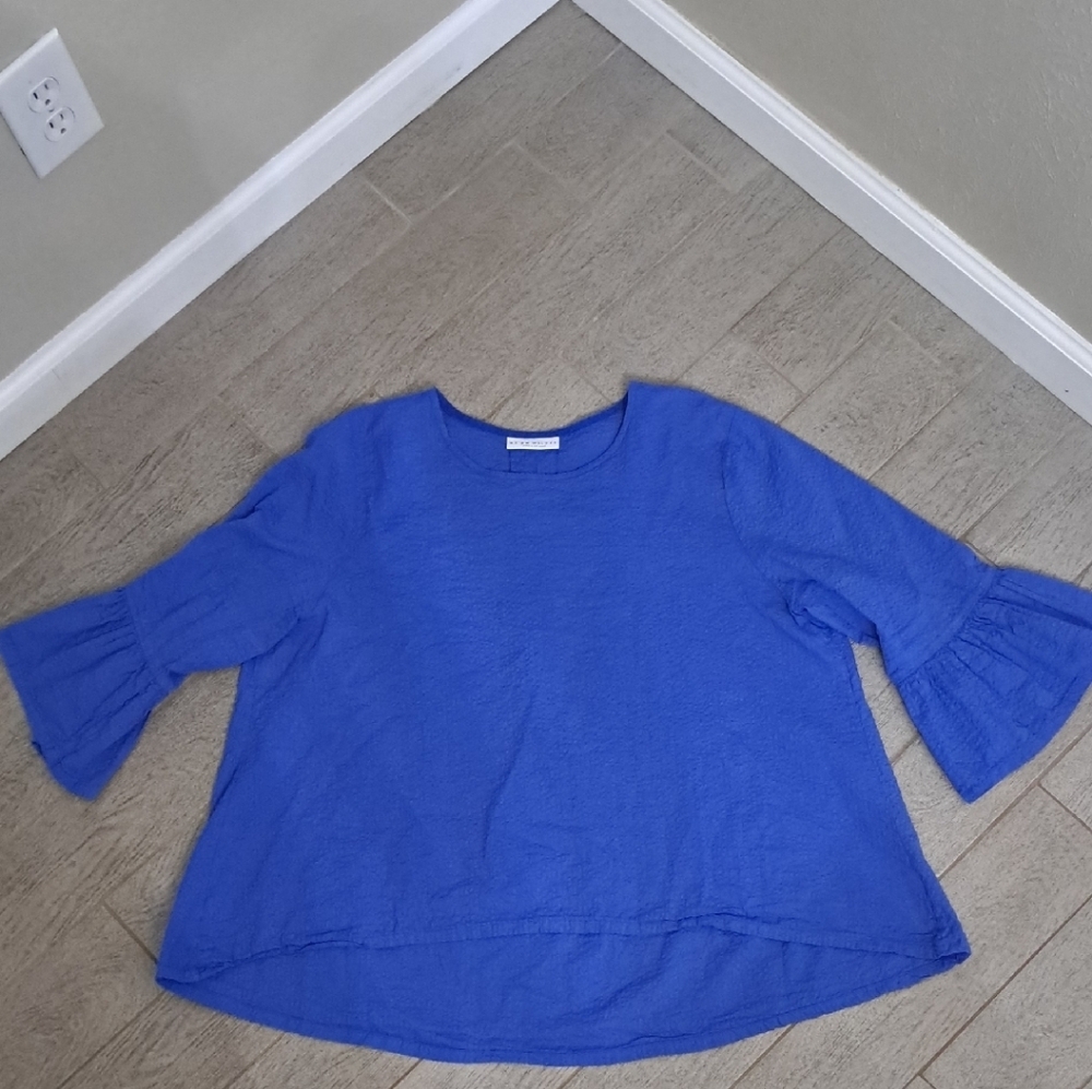 Bryn Walker Textured Azure Top, Barely Worn, Large, $168.00